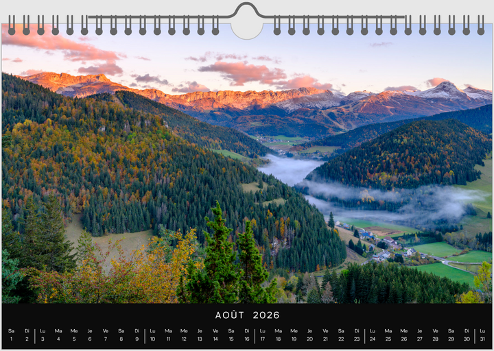 Calendrier 2026 Vercors