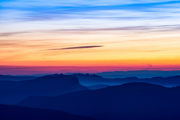 Palette, coucher de soleil sur le Vercors